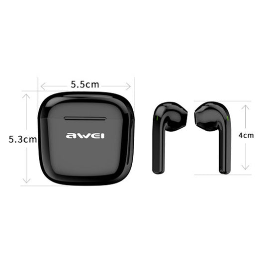 awei T26 Pro charging case with dual earbuds and Bluetooth V5.0 connectivity