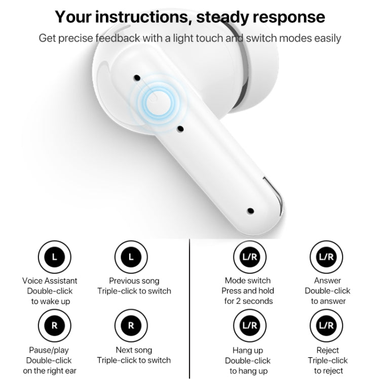 Yesido TWS28 ANC+ENC Dual Noise Reduction Smart TWS Wireless Bluetooth Earphone, TWS28 Beige