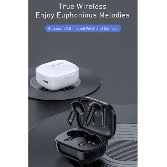 awei T36 wireless earbuds detailed view of touch controls and speaker mesh