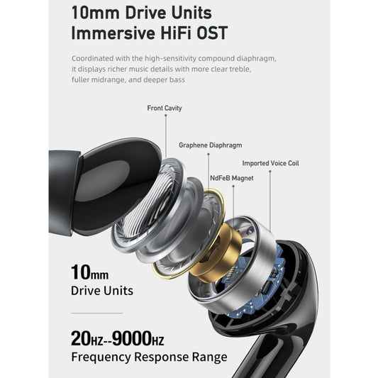 awei TA8 Bluetooth earbuds with charging case, Bluetooth 5.2 connectivity included