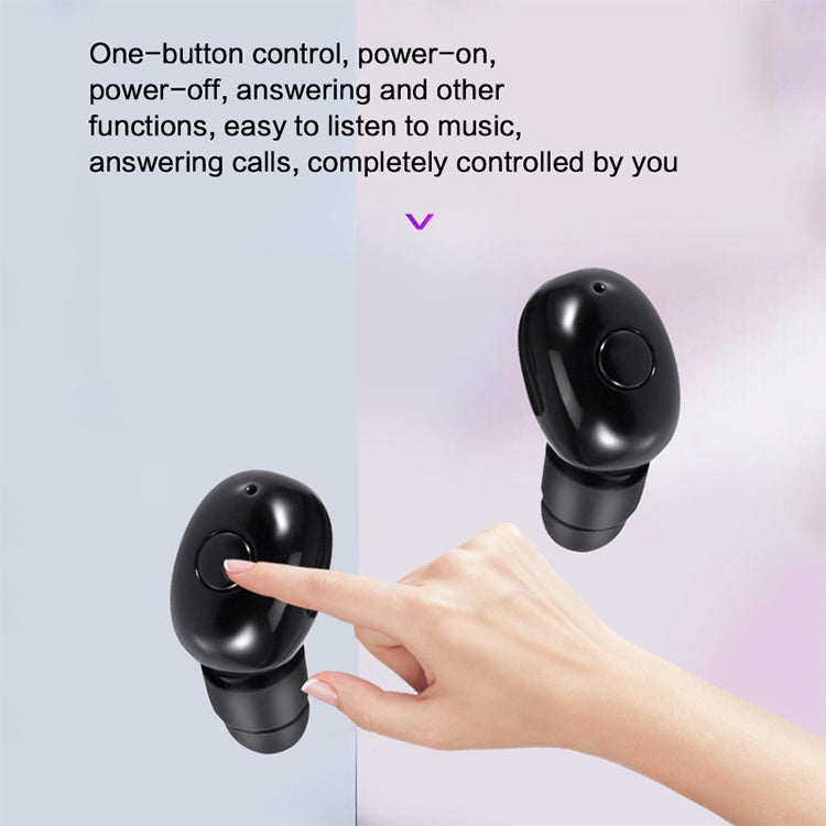 DT-4 IPX Waterproof Bluetooth 5.0 Wireless Bluetooth Earphone with 350mAh Magnetic Charging Box, Support for Calling, DT-4