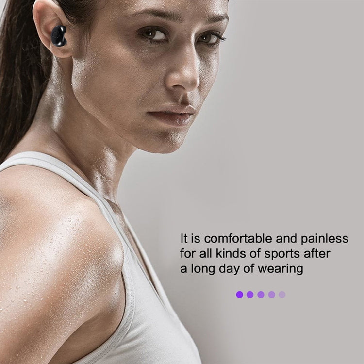 DT-4 IPX Waterproof Bluetooth 5.0 Wireless Bluetooth Earphone with 350mAh Magnetic Charging Box, Support for Calling, DT-4