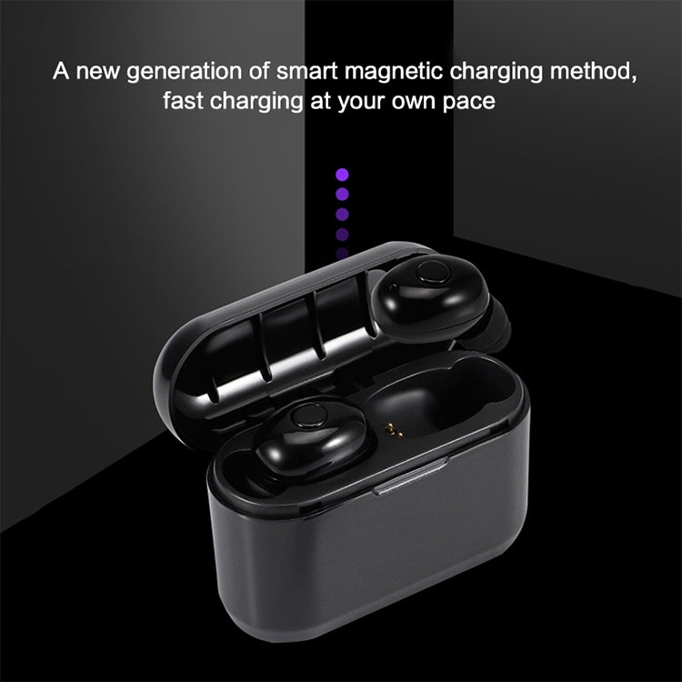 DT-4 IPX Waterproof Bluetooth 5.0 Wireless Bluetooth Earphone with 350mAh Magnetic Charging Box, Support for Calling, DT-4