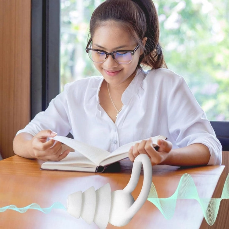 iMeBoBo iM9689 Shark Fin Version NThree Layer ano Silicone Sleeping Noise Reduction Earplugs with Jar, iM9689