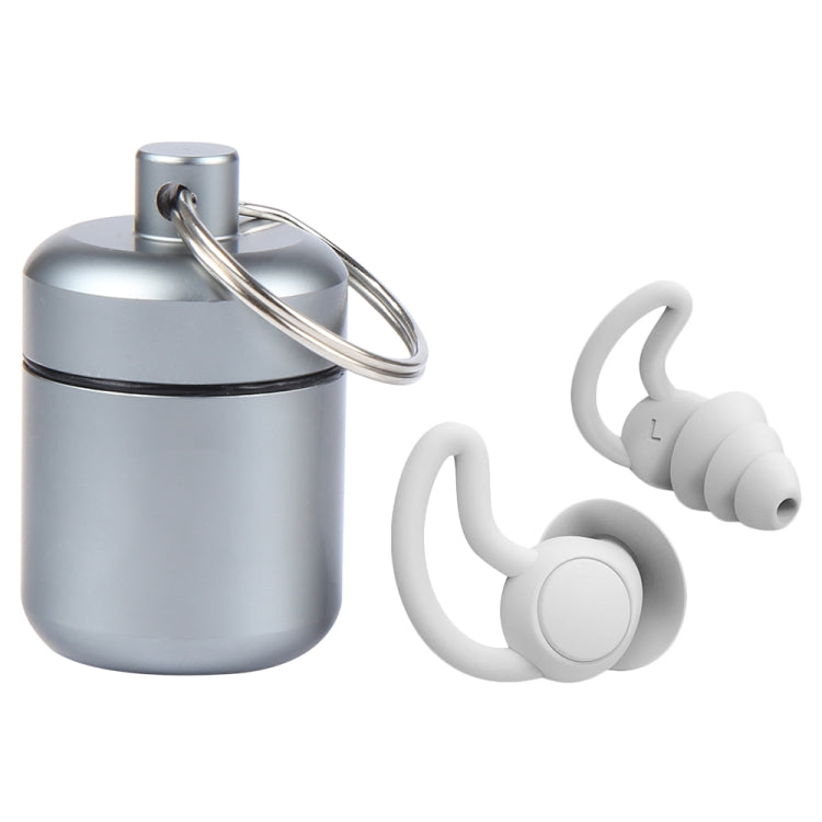 iMeBoBo iM9689 Shark Fin Version NThree Layer ano Silicone Sleeping Noise Reduction Earplugs with Jar, iM9689