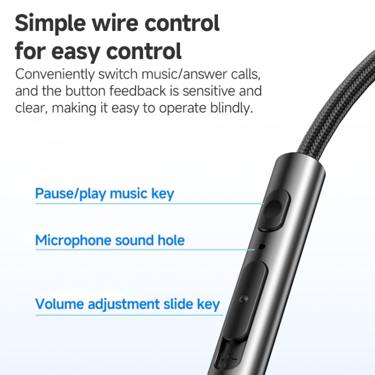 Yesido YH47 3.5mm Metal Line-Control In-Ear Wired Earphone, Length: 1.2m