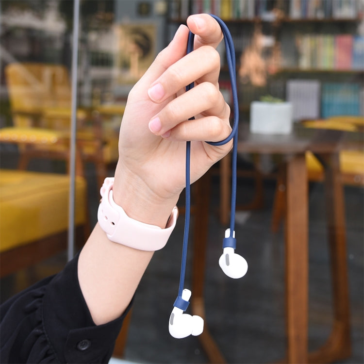 For AirPods Pro Silicone Earphone Protective Case + Hook + Anti-lost Rope 3 in 1 Set, For AirPods Pro