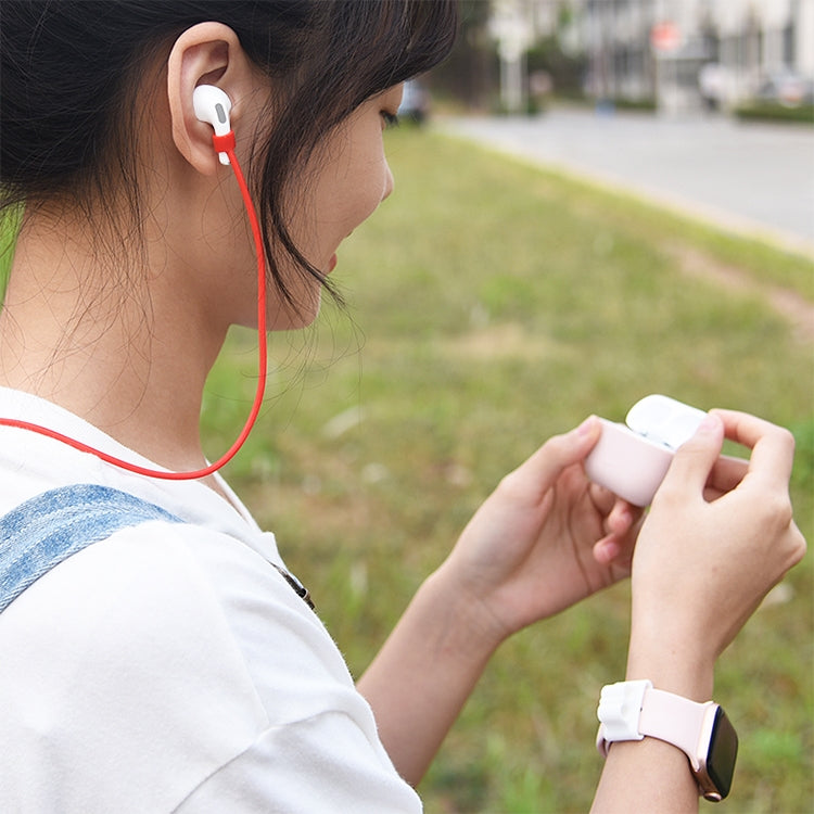 Étui de protection en silicone 3 en 1 pour écouteurs AirPods Pro, boucle pour écouteurs et corde anti-perte