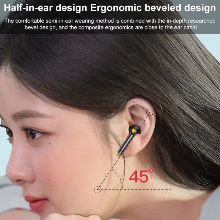 F730 TWS IPX4 Waterproof Digital Display Half in-ear Bluetooth Earphone, F730 Black
