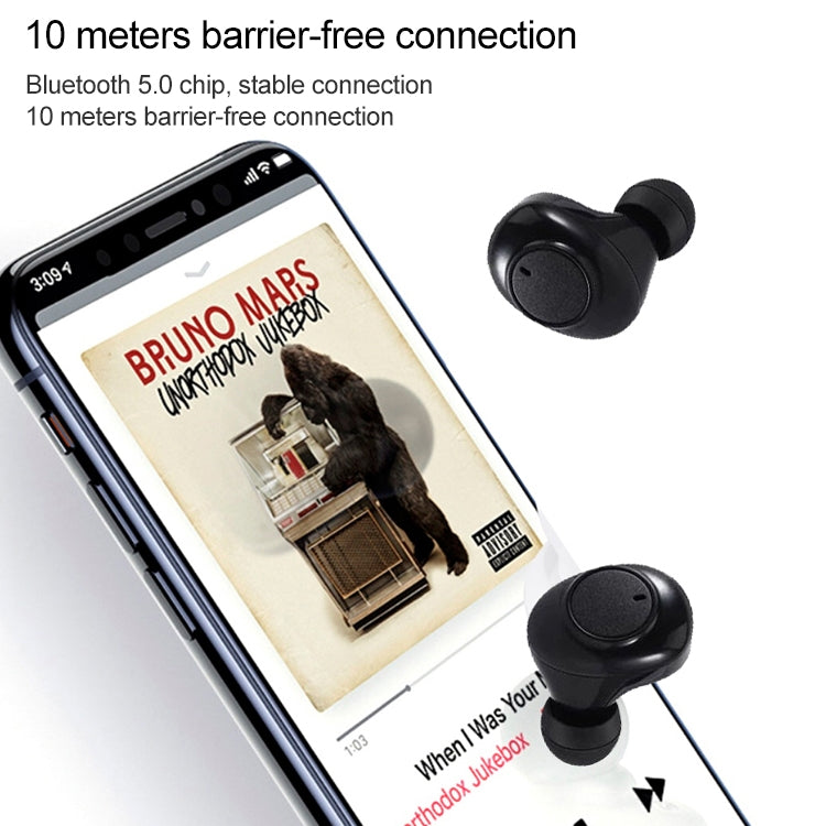 DT-15 Wireless Two Ear Bluetooth Headset Supports Touch & Smart Magnetic Charging & Power On Automatic Pairing