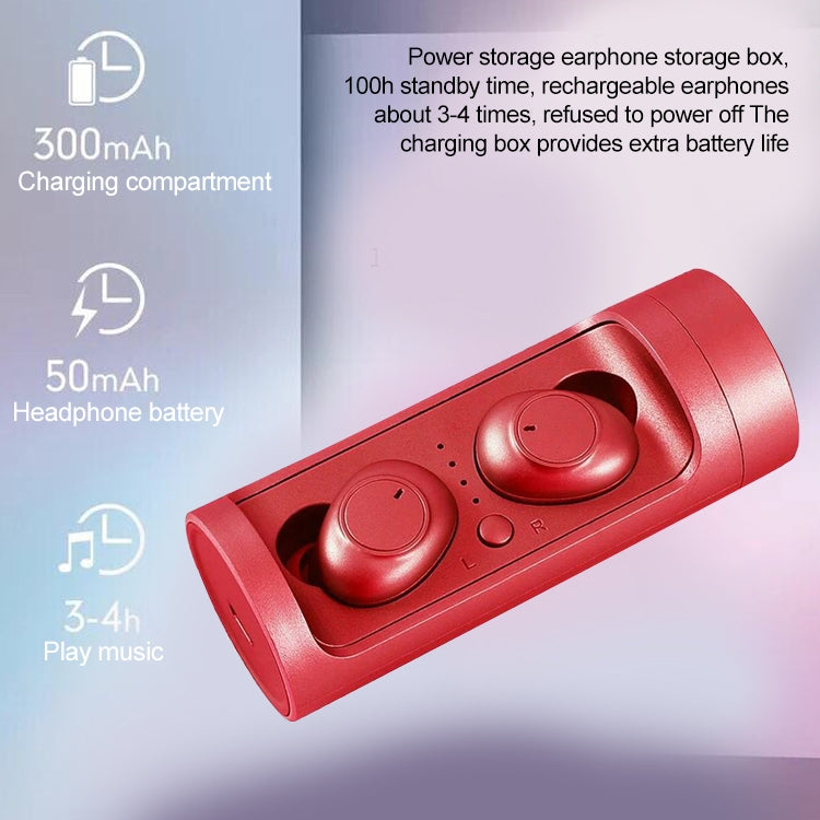 DT-15 Wireless Two Ear Bluetooth Headset Supports Touch & Smart Magnetic Charging & Power On Automatic Pairing