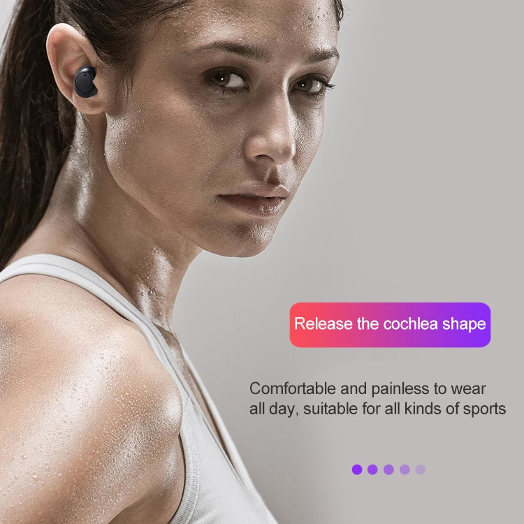 DT-15 Wireless Two Ear Bluetooth Headset Supports Touch & Smart Magnetic Charging & Power On Automatic Pairing