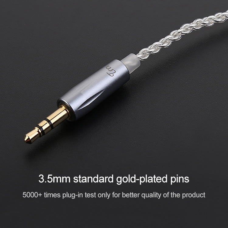 TRN Silver Plated Upgrade Cable Headphones Cable with A2DC Connection for TRN V10 V20 Earphone, A2DC