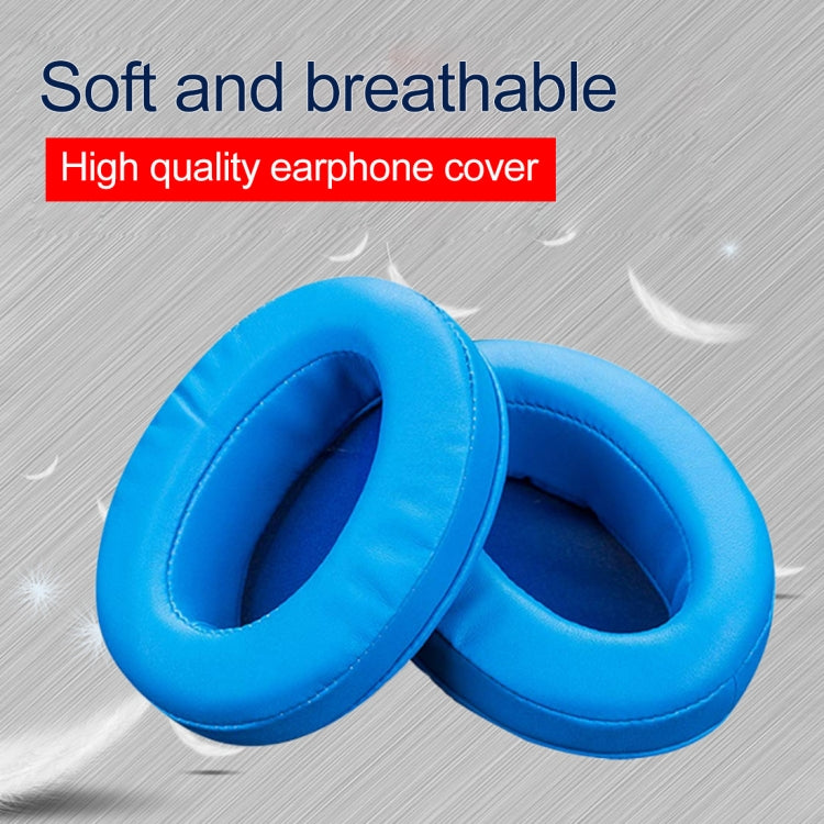 1 Pair Oval Leather Beveled Headphone Protective Case for Brainwavz HM5 / Philip SHP9500