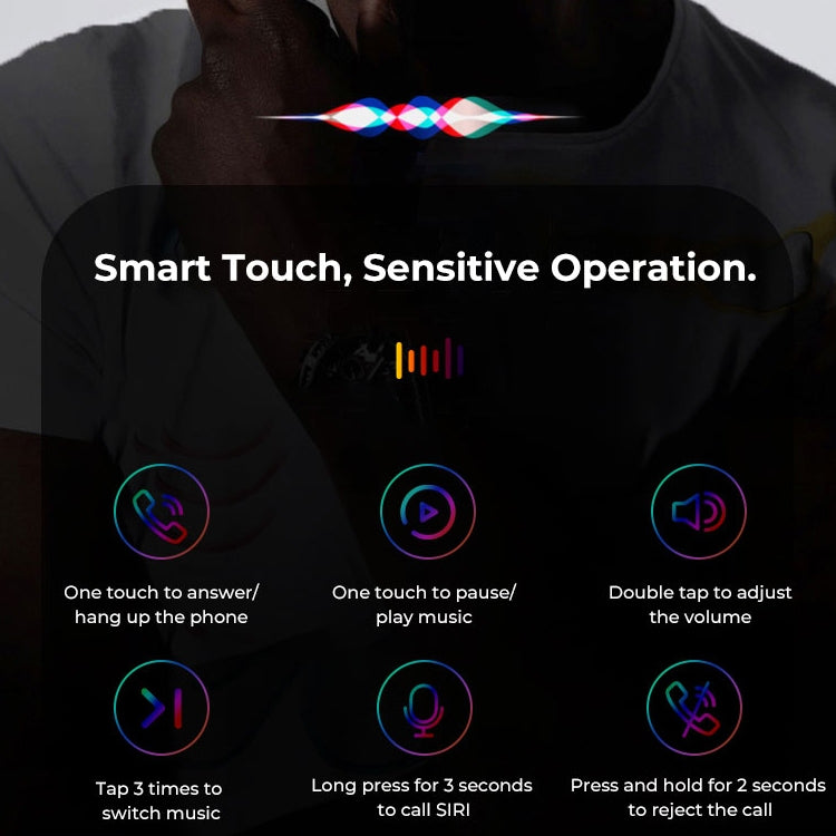 J18 Bluetooth 5.0 TWS Wireless Binaural Bluetooth Earphone with Charging Box, J18 (Green), J18 (Rose Gold), J18 (Black)