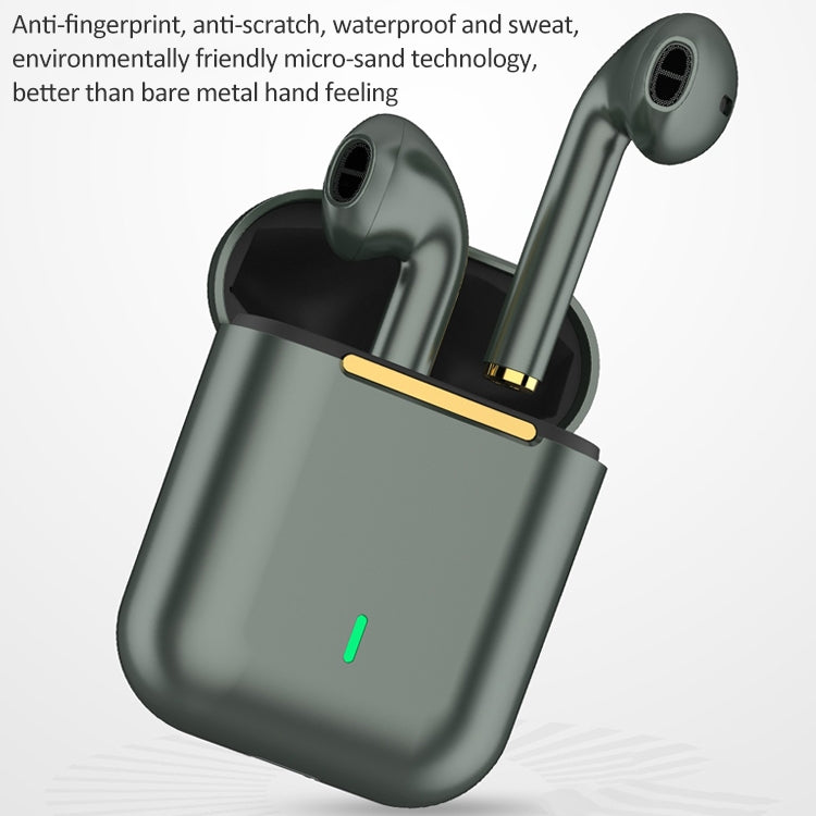 J18 Bluetooth 5.0 TWS Wireless Binaural Bluetooth Earphone with Charging Box, J18 (Green), J18 (Rose Gold), J18 (Black)