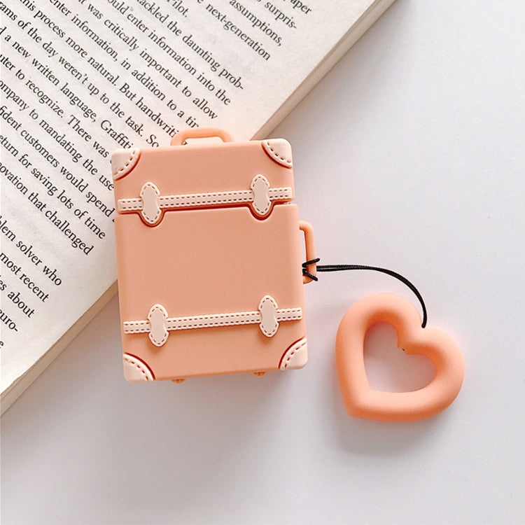 Wireless Earphones Shockproof Candy Colored Suitcase Silicone Protective Case for Apple AirPods 1 / 2, Green, Blue, Apricot, Yellow, Orange, Pink