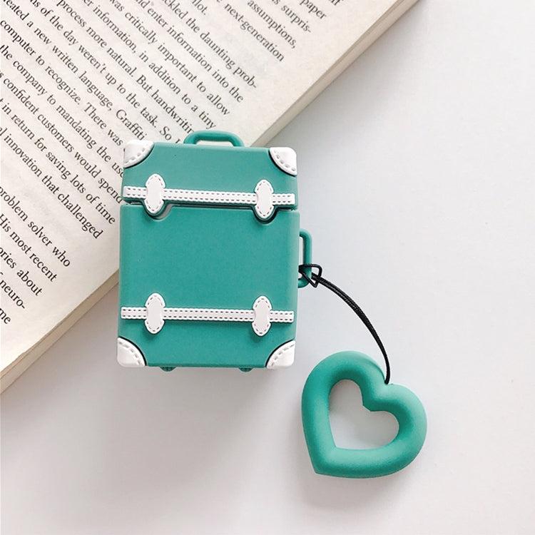 Wireless Earphones Shockproof Candy Colored Suitcase Silicone Protective Case for Apple AirPods 1 / 2, Green, Blue, Apricot, Yellow, Orange, Pink