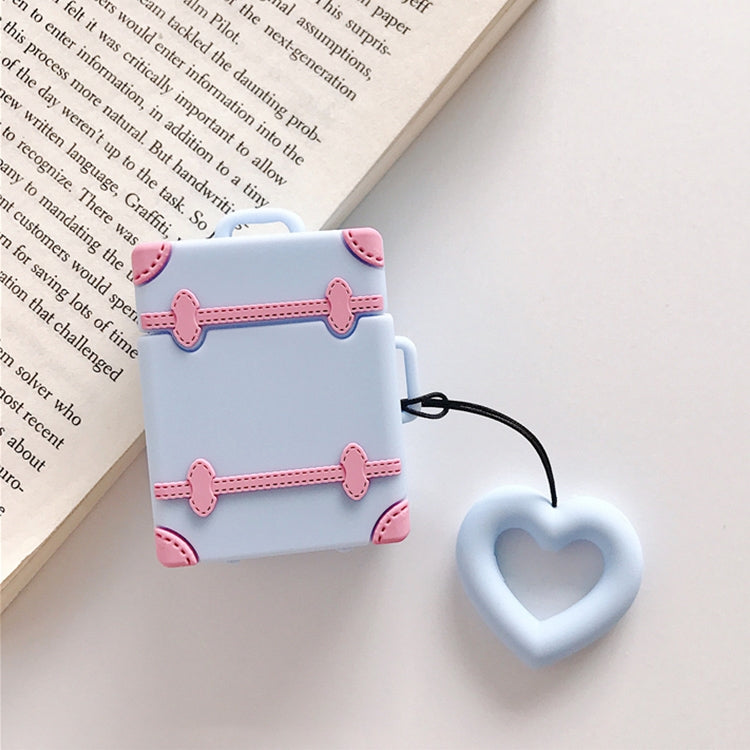Wireless Earphones Shockproof Candy Colored Suitcase Silicone Protective Case for Apple AirPods 1 / 2, Green, Blue, Apricot, Yellow, Orange, Pink