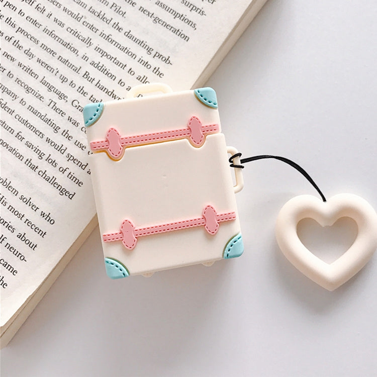 Wireless Earphones Shockproof Candy Colored Suitcase Silicone Protective Case for Apple AirPods 1 / 2, Orange, Pink, Green, Blue, Apricot, Yellow