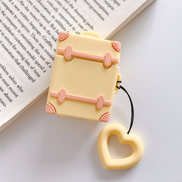 Wireless Earphones Shockproof Candy Colored Suitcase Silicone Protective Case for Apple AirPods 1 / 2, Green, Blue, Apricot, Yellow, Orange, Pink