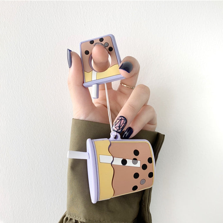 Wireless Earphones Shockproof Pearl Milk Tea Silicone Protective Case for Apple AirPods 1 / 2, Orange, Green, Purple, Apricot