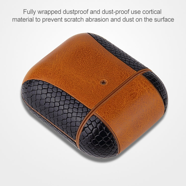 Étui de protection antichoc en cuir à rabat de couleur assortie pour écouteurs Apple AirPods 1/2