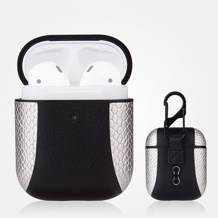 Étui de protection antichoc en cuir à rabat de couleur assortie pour écouteurs Apple AirPods 1/2