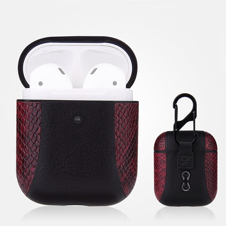 Étui de protection antichoc en cuir à rabat de couleur assortie pour écouteurs Apple AirPods 1/2