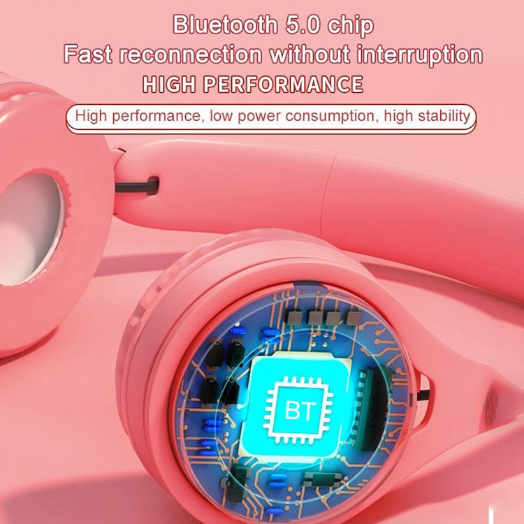 Y08 Hifi Sound Quality Macaron Bluetooth Headset, Supports Calling & TF Card & 3.5mm AUX