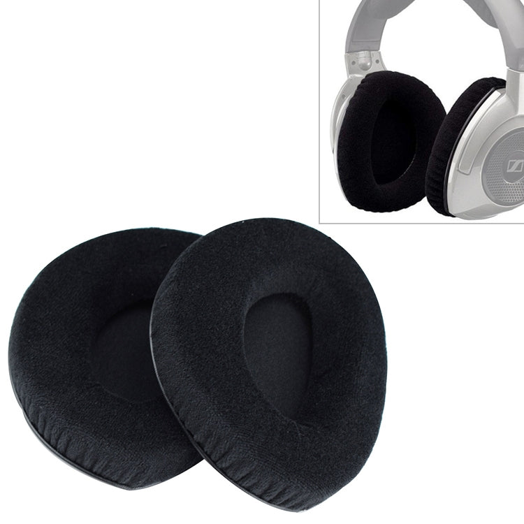2 PCS For Sennheiser RS160 / 170 / HDR170 / 180 / 160 Flannelette Earphone Cushion Cover Earmuffs Replacement Earpads without Buckle, Flannelette