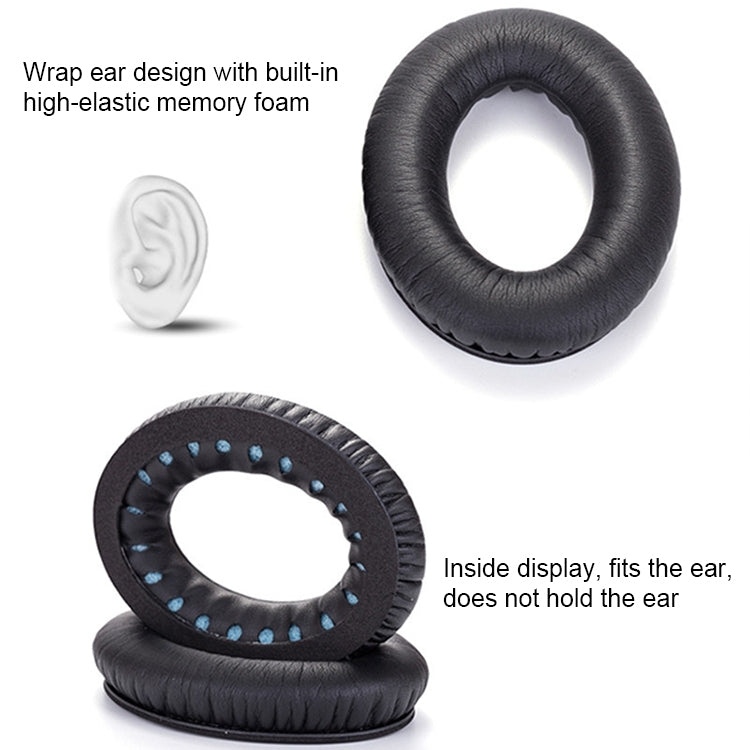 1 Pair Soft Earmuff Headphone Jacket with Black Soundproof Cotton for BOSE QC2 / QC15 / AE2 / QC25 (Dark Grey)