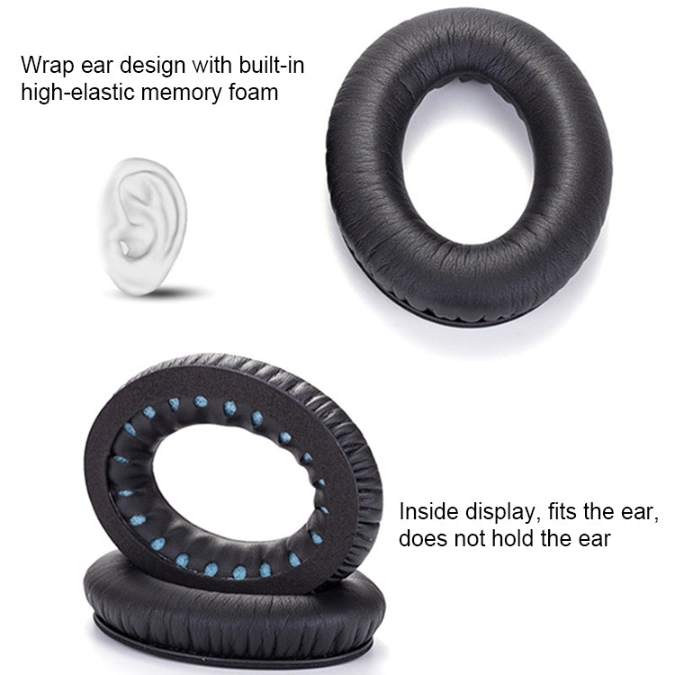 1 paire de protège-oreilles souples en coton LR pour casques BOSE QC2 / QC15 / AE2 / QC25 / QC35