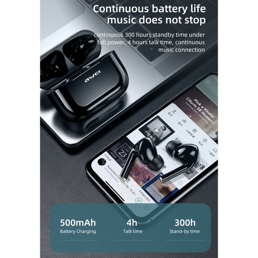 awei T29 true wireless earphones with ergonomic fit for active sports use