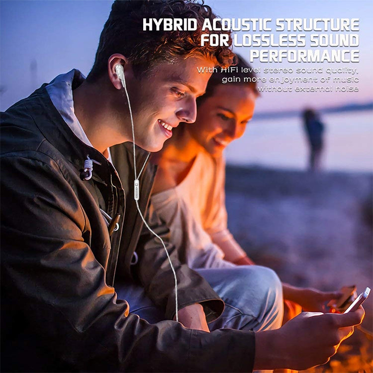 D12 1.2m Wired In Ear 3.5mm Interface Stereo Wire-Controlled HIFI Earphones Dual-motion Loop Running Game Music Headset With Packaging, D12 With Packaging (Black), D12 With Packaging (White)