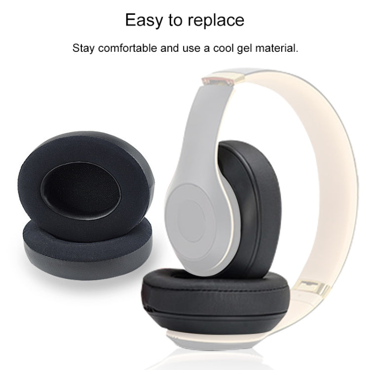 2 PCS For Beats Studio 2.0 / 3.0 Headphone Protective Cover Ice Gel Earmuffs (Grey White), Black, Titanium Color