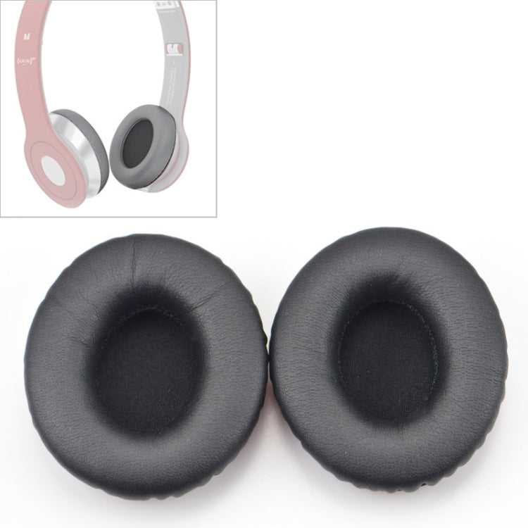 2 PCS For Beats Solo HD / Solo 1.0 Headphone Protective Leather Cover Sponge Earmuffs, Black, Red, Blue
