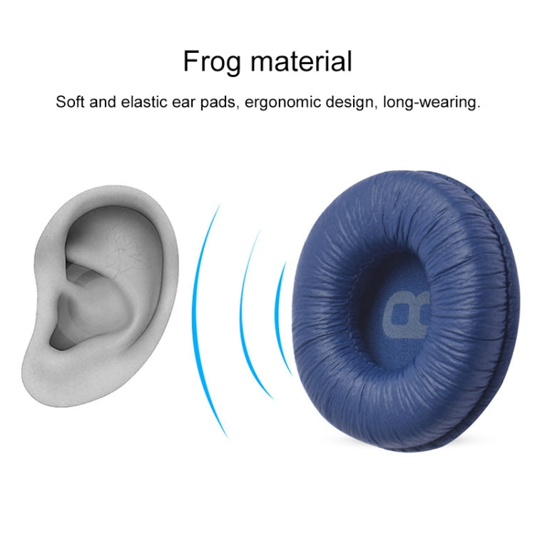 2 PCS For JBL Tune 600BTNC / T500BT / T450BT Earphone Cushion Cover Earmuffs Replacement Earpads with Mesh, Frog Blue, Frog White, Frog Black, Frog Pink