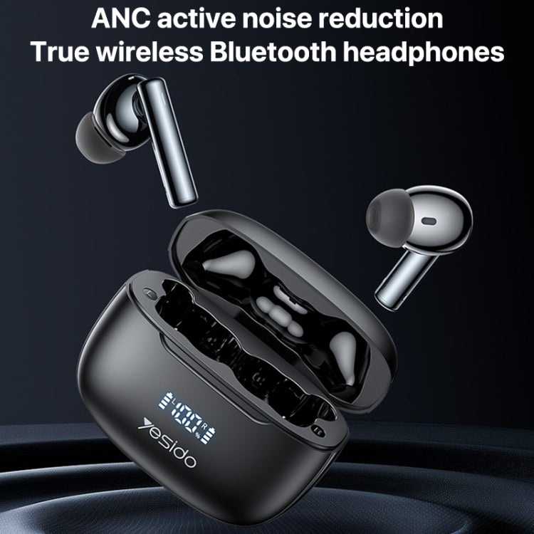 Yesido TWS23 Bluetooth 5.3 LED Digital Display TWS ANC Noise Reduction Wireless Bluetooth Earphone, TWS23