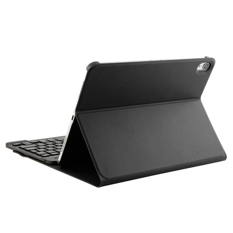 Clavier Bluetooth 3.0 détachable 1130B en ABS brossé et étui en cuir d'agneau pour iPad Pro 11 pouces (2018), avec trois vitesses de réglage, magnétique et fonction veille.