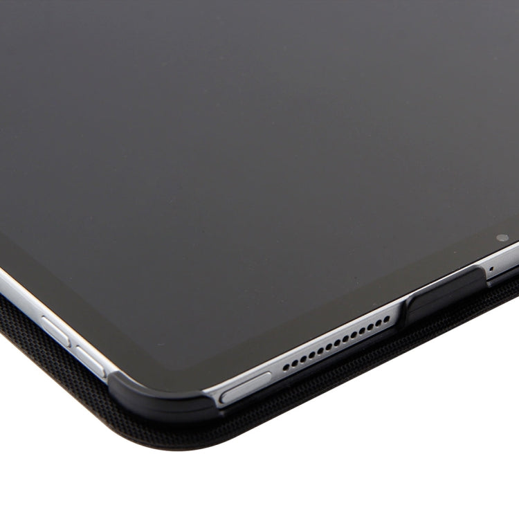 Clavier Bluetooth 3.0 détachable 1130B en ABS brossé et étui en cuir d'agneau pour iPad Pro 11 pouces (2018), avec trois vitesses de réglage, magnétique et fonction veille.