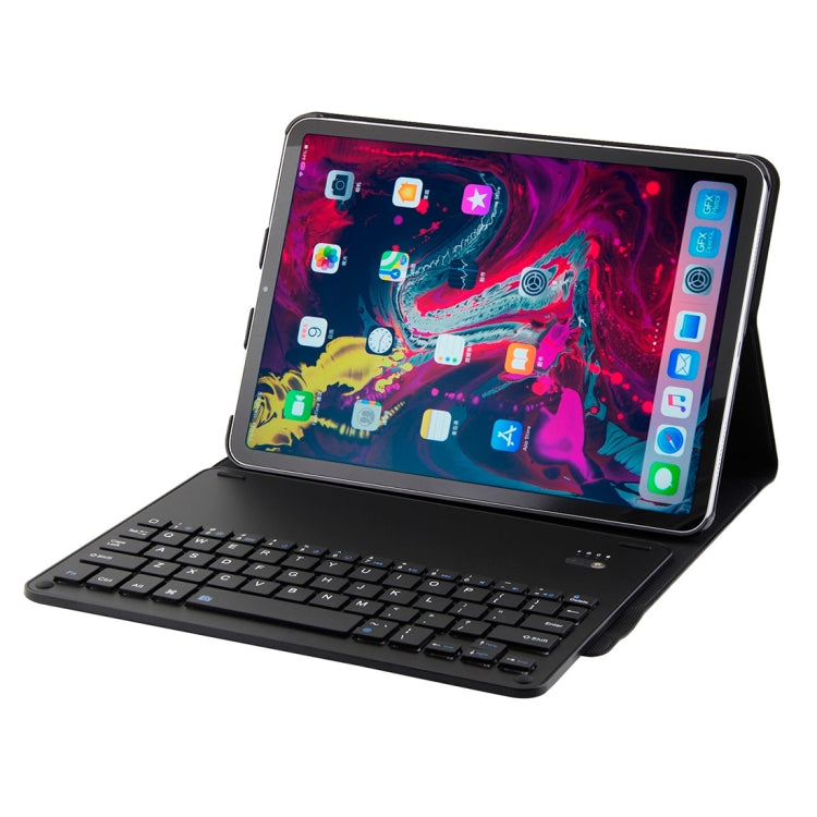1139B Detachable Bluetooth 3.0 Aluminum Alloy Keyboard + Lambskin Texture Leather Tablet Case for iPad Pro 11 inch (2018), with Three-gear Adjustment / Magnetic / Sleep Function, 1139B