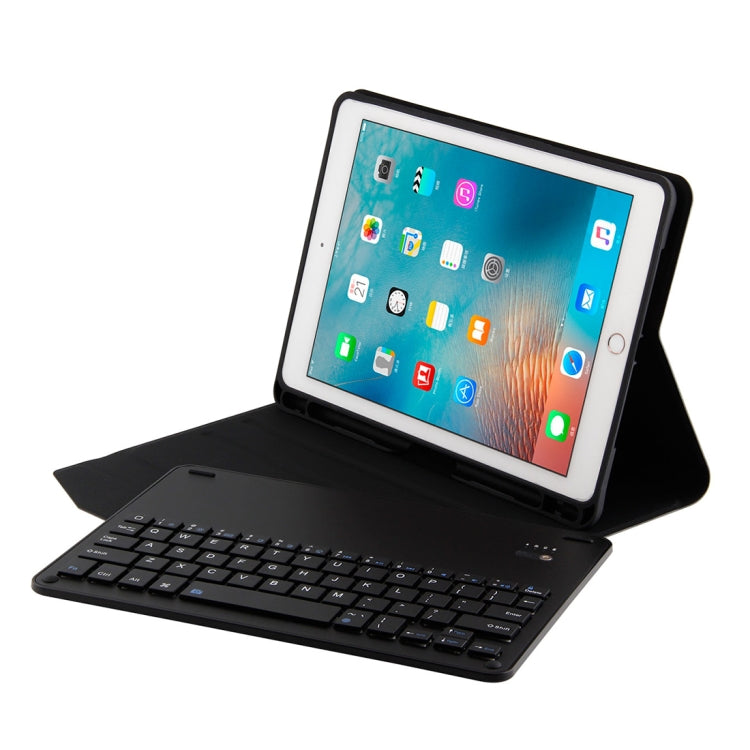 FT-1038E Detachable Bluetooth 3.0 Aluminum Alloy Keyboard + Lambskin Texture Leather Tablet Case for iPad Air / Air 2 / iPad Pro 9.7 inch, with Pen Slot / Water Repellent / Three-gear Angle Adjustment / Magnetic / Sleep Function, FT-1038E