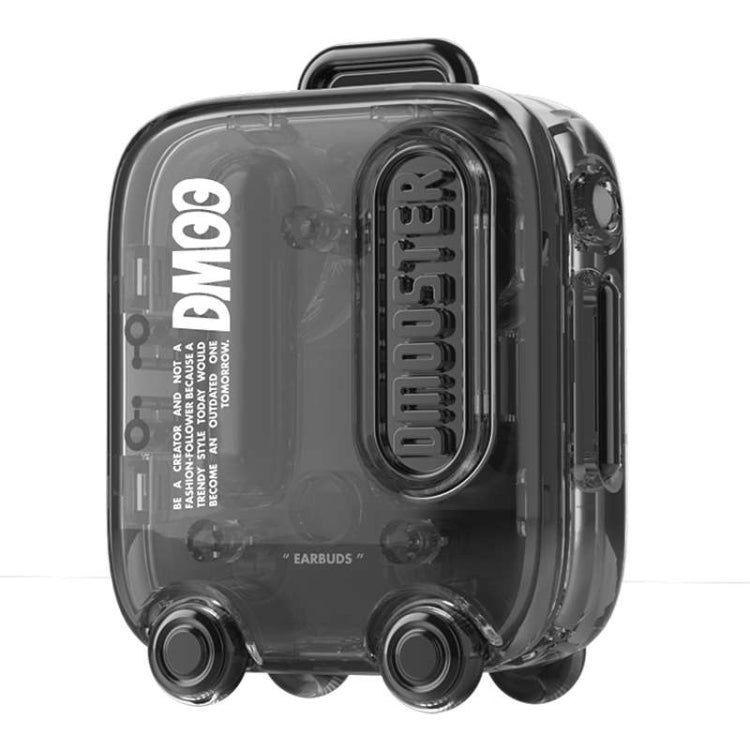 D Monster D03 Suitcase Shape IPX4 TWS Wireless Bluetooth 5.0 Earphone, D03 (Transparent)