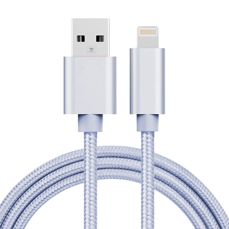 Câble de données de charge USB 8 broches à tête métallique tissée 3A, longueur du câble : 1 m, 1 m 8 broches