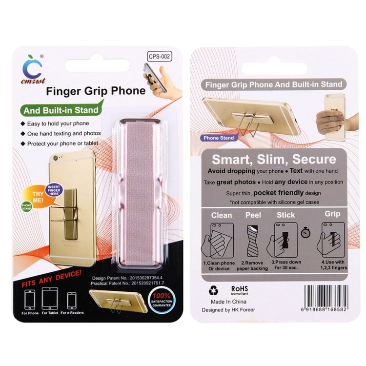 2 in 1 Adjustable Universal Mini Adhesive Holder Stand + Slim Finger Grip, Size: 7.3 x 2.2 x 0.3 cm