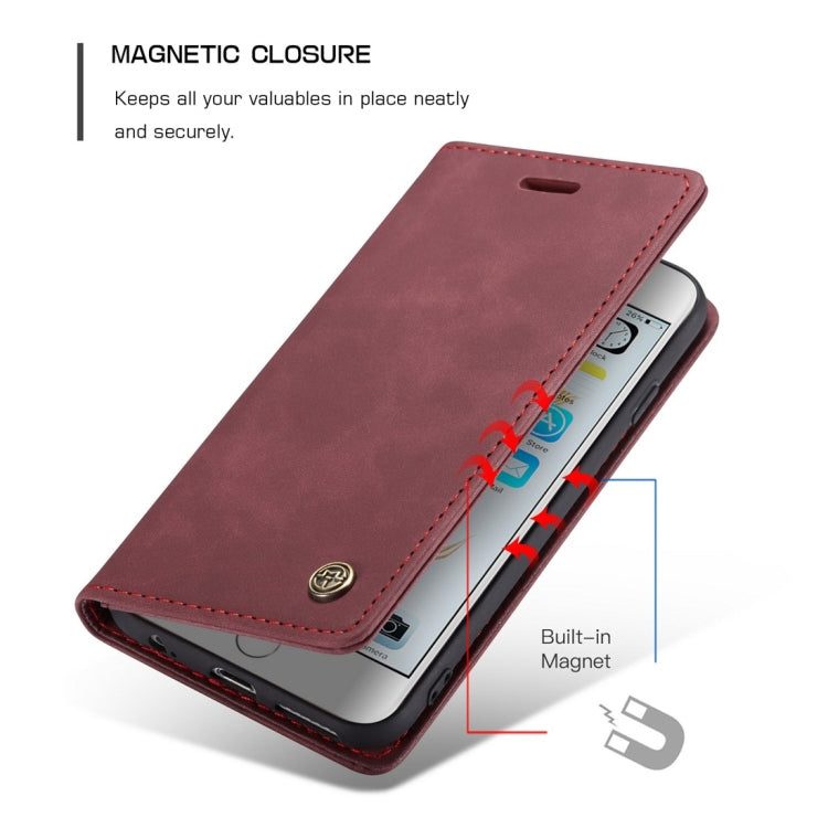 CaseMe-013 Multifunctional Retro Frosted Horizontal Flip Leather Case for iPhone 6 / 6s, with Card Slot & Holder & Wallet, For iPhone 6 / 6s