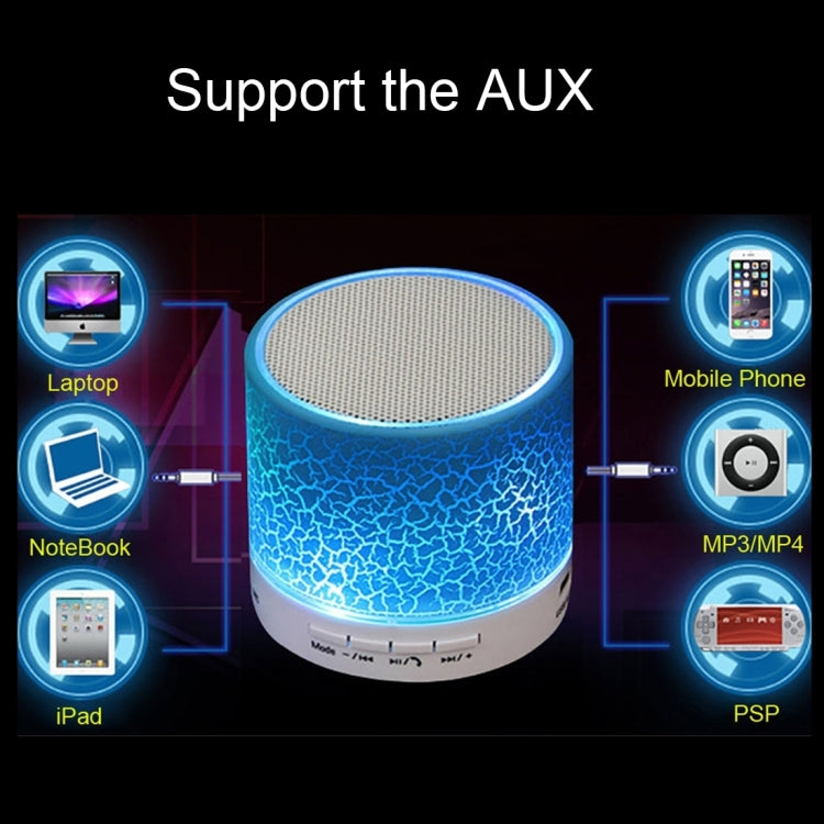 Mini enceinte stéréo Bluetooth portable A9 avec éclairage LED, microphone intégré, appels mains libres et carte TF