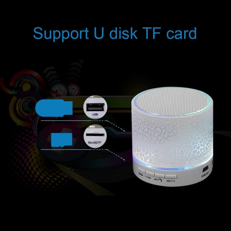 Mini enceinte stéréo Bluetooth portable A9 avec éclairage LED, microphone intégré, appels mains libres et carte TF