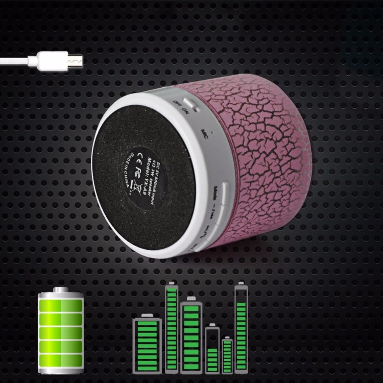 Mini enceinte stéréo Bluetooth portable A9 avec éclairage LED, microphone intégré, appels mains libres et carte TF
